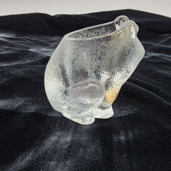 Textured Glass Frog Votive Candle Holder Carolina Critters 3.5" VTG - Picture 5 of 8